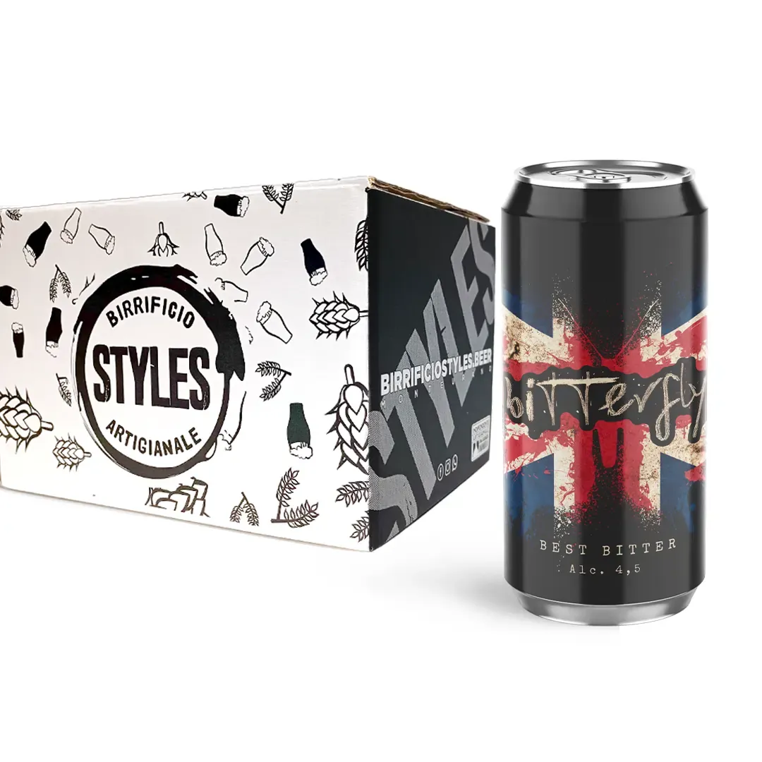 Styles Bitterfly birra in lattina Best Bitter ramata