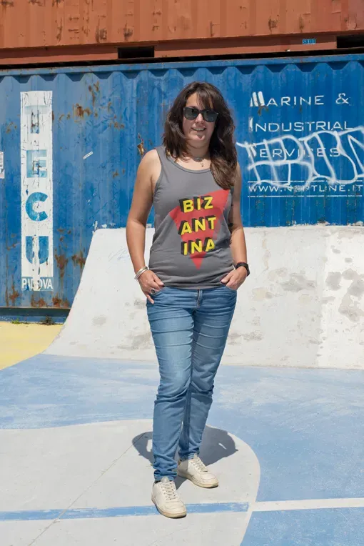 Birra Bizantina Canottiera Donna Smanicata Leggera