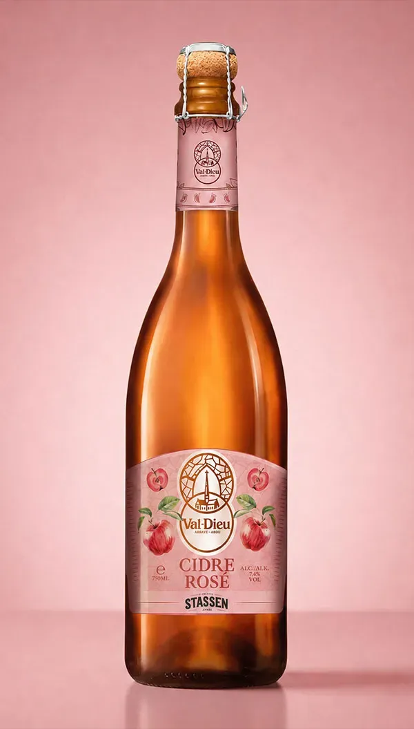 Val-Dieu Cidre Rosé 7,4% sidro rosé da mele rosse
