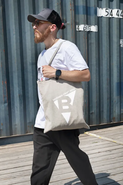 Birra Bizantina shopper in cotone logo birrificio