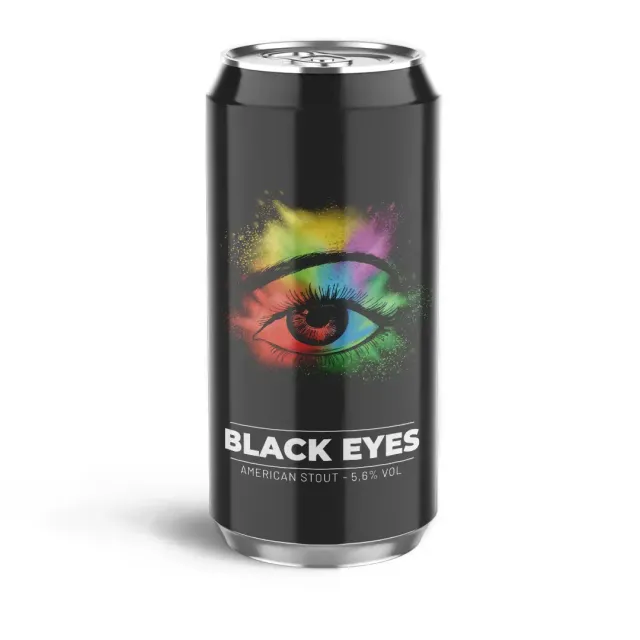 Styles Black Eyes American Stout birra in lattina caffè