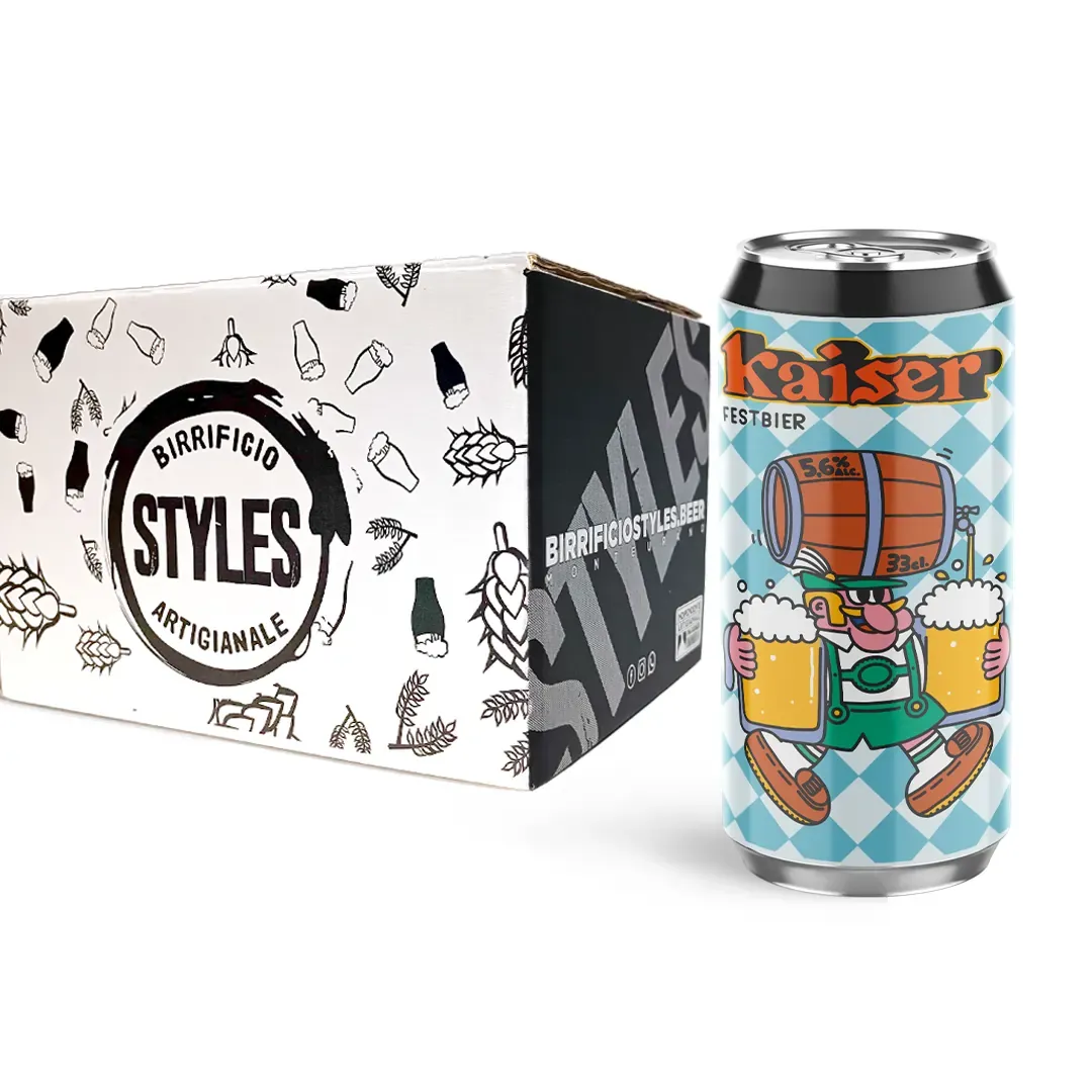 Styles Kaiser birra in lattina oktoberfest maltata